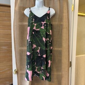 Goodnight Macaroon Green and Pink Leaf Dress
